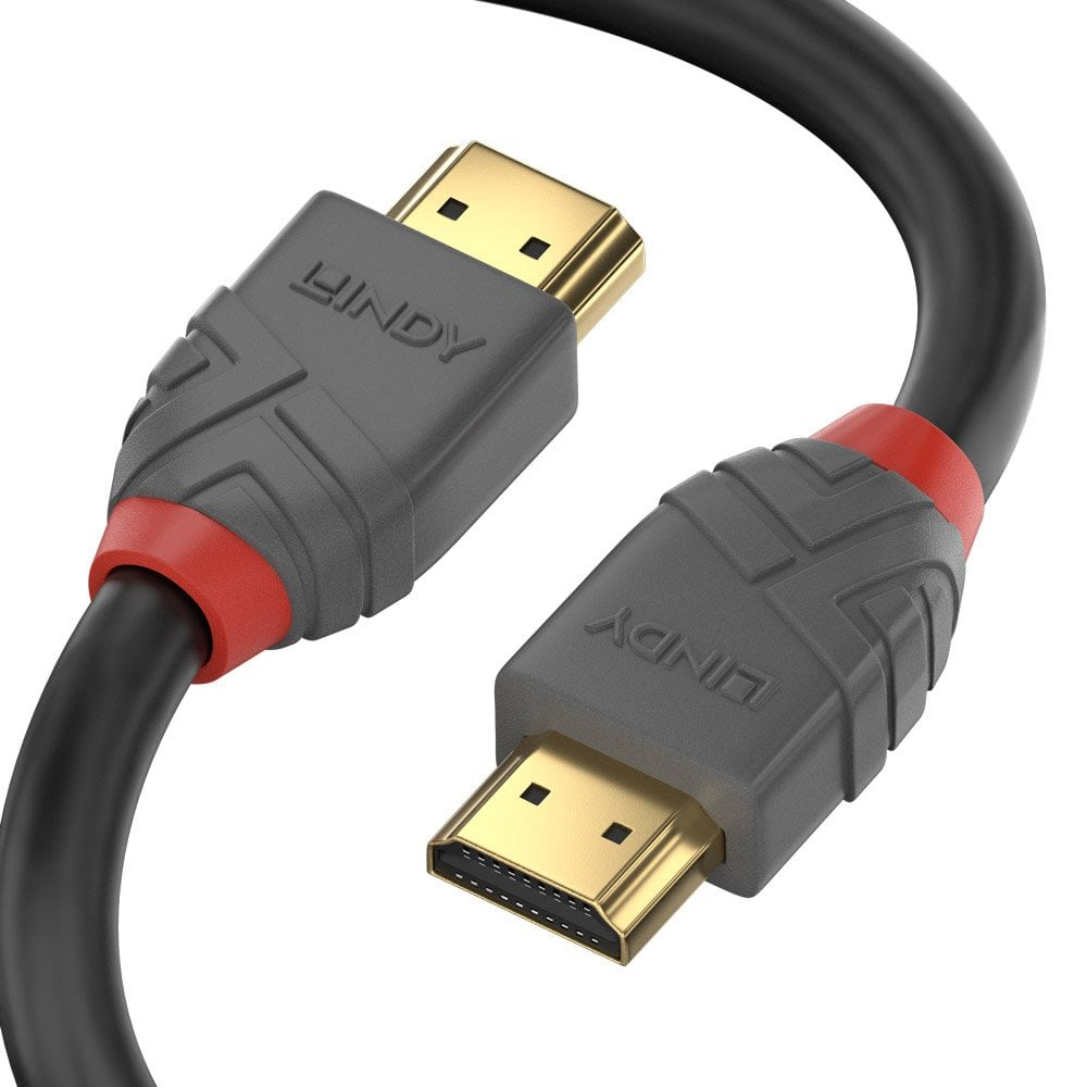 Lindy 36964 3m HDMI (M) 2.0 High Speed Anthra Line 4096x2160@60Hz Cable with Ethernet - Black