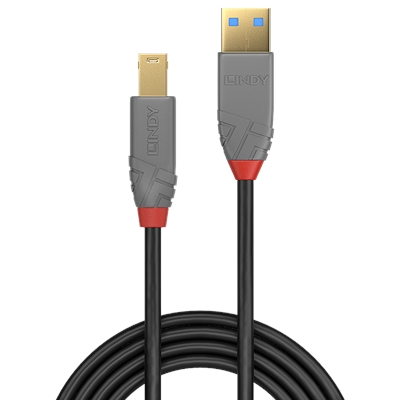 Lindy 36742 2m USB 3.2 Type A to Type B, Anthra Line