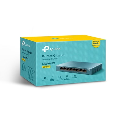 TP-Link LiteWave LS108G 8-Port 10/100/1000Mbps Metal Gigabit Desktop Network Switch