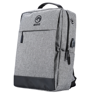 Marvo Scorpion Urbano 20 Black Waterproof 15.6 Inch Laptop Backpack with USB Charging Port (Grey)