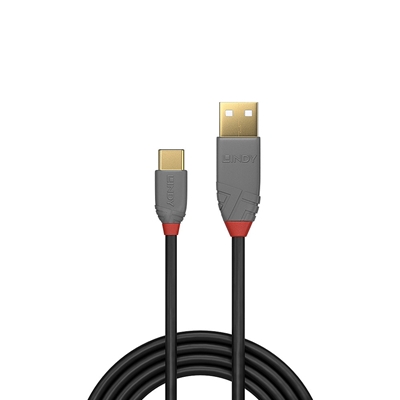 LINDY 36888 3m USB 2.0 Type A to C Cable, Anthra Line