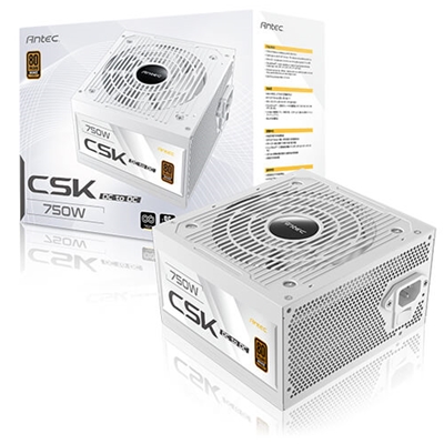 Antec CSK DC 750W White PSU, 80+ Bronze, Fully Wired, Antec's 5-year warranty