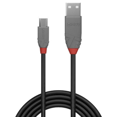 Lindy 36732 1m USB 2.0 Type A to Micro-B Cable, Anthra Line