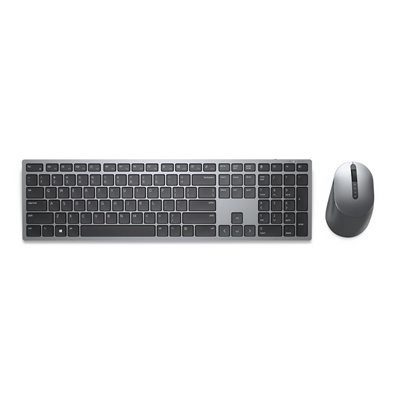 Dell KM7321W Premier Multi-Device Keyboard and Mouse Combo, 2.4GHz / Bluetooth 5.0 Wireless, 12 programmable keys for PC and Laptop, QWERTY UK English Layout, Sliver