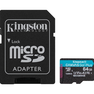Kingston Canvas Go! Plus SDCG4/256GB 256GB Micro SD Card, UHS-1 (U3)