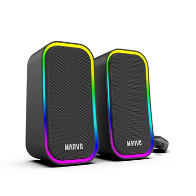 Marvo Scorpion SG-285 Havoc 20 USB Powered Stereo RGB 6W Gaming Speakers (Black)