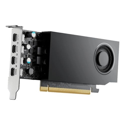 PNY NVIDIA Professional RTX A1000 Graphics Card, 8GB GDDR6, 2307 CUDA Cores, 72 Tensor Cores, Single Fan Low Profile, 4x mini-DisplayPort