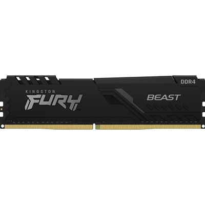 Kingston FURY Beast KF432C16BB/16 16GB (1x 16GB) DIMM System Memory, 3200MHz, DDR4, CL16, Black, Intel XMP