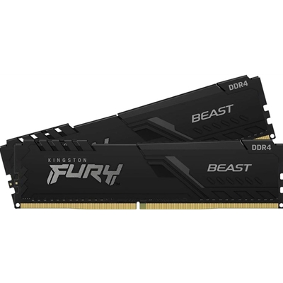 Kingston FURY Beast KF436C18BBK2/64 64GB (2x 32GB) DIMM System Memory, 3600MHz, DDR4, CL18, Black, Intel XMP