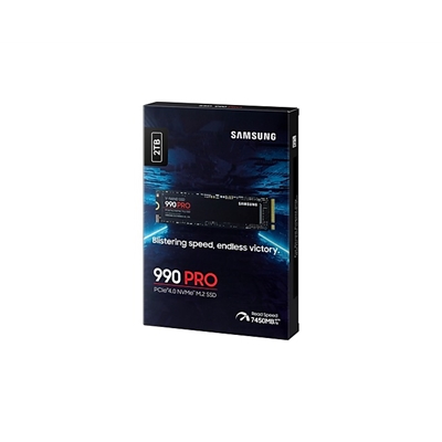 Samsung 990 PRO(MZ-V9P2T0BW) 2TB NVMe SSD, PCIe Gen4, M.2 Interface, 2280, Read 7450 MB/s, Write 6900 MB/s, 5 Year Warranty