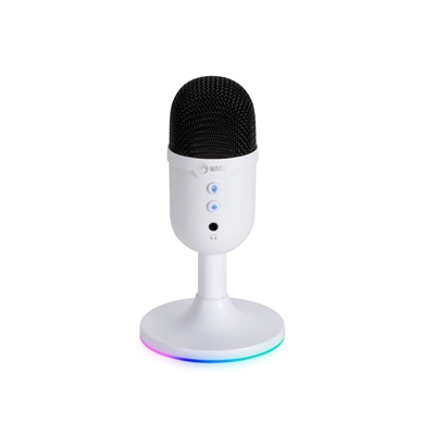 Marvo Scorpion MIC-06 Blast 40 USB RGB Noise Cancelling Wired Microphone (White)